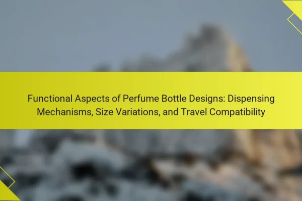 Functional Aspects of Perfume Bottle Designs: Dispensing Mechanisms, Size Variations, and Travel Compatibility