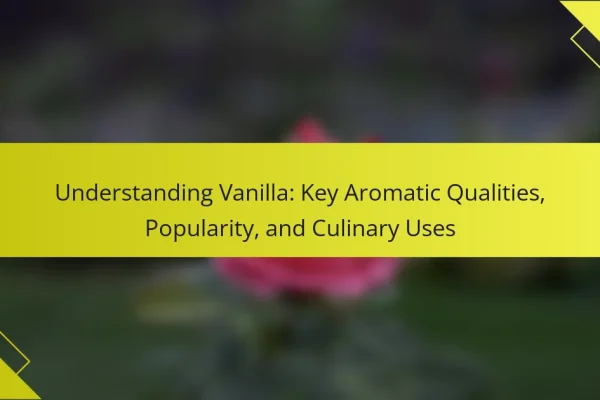 Understanding Vanilla: Key Aromatic Qualities, Popularity, and Culinary Uses