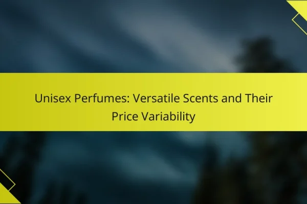 Unisex Perfumes: Versatile Scents and Their Price Variability